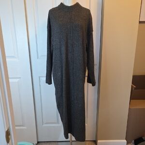 NWOT ASOS Charcoal Long Sleeve Knit Dress